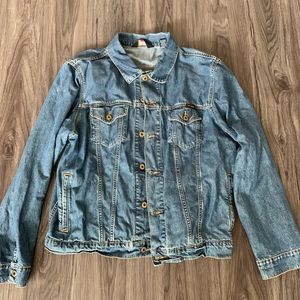 Mens Ralph Lauren wool American Flag denim jacket.